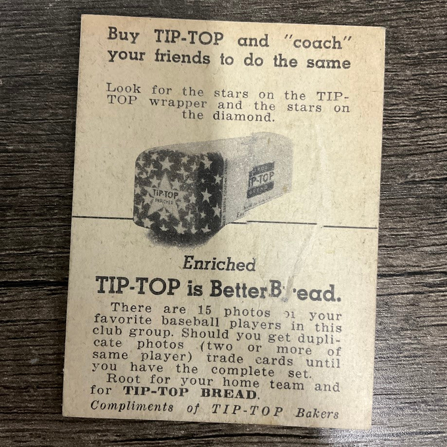 1962-joe-schultz-1947-tip-top-bread-baseball-st.-louis-browns-2.jpg Joe Schultz 1947 Tip-Top Bread Baseball St. Louis Browns