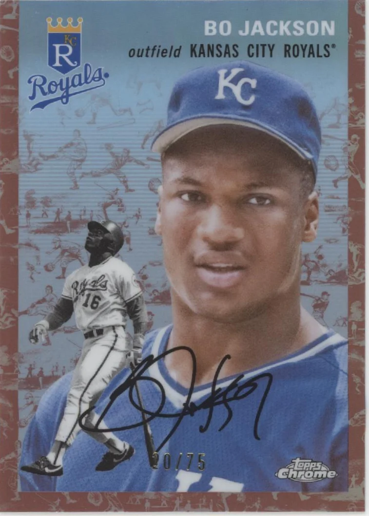 1981-bo-jackson-2023-topps-chrome-platinum-anniversary-rose-gold-refractor-20-75-441-1.webp Bo Jackson 2023 Topps Chrome Platinum Anniversary Rose Gold Refractor 20/75 #441