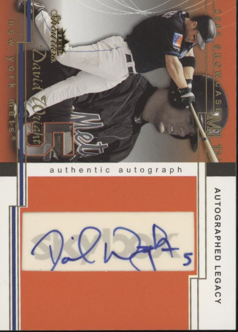 David Wright 2005 Fleer Showcase Auto 212/298 #104