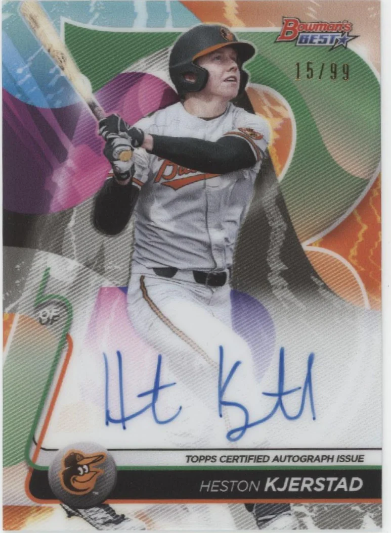 Heston Kjerstad 2020 Bowman's Best Green Refractor Auto 15/99 #B20-HK