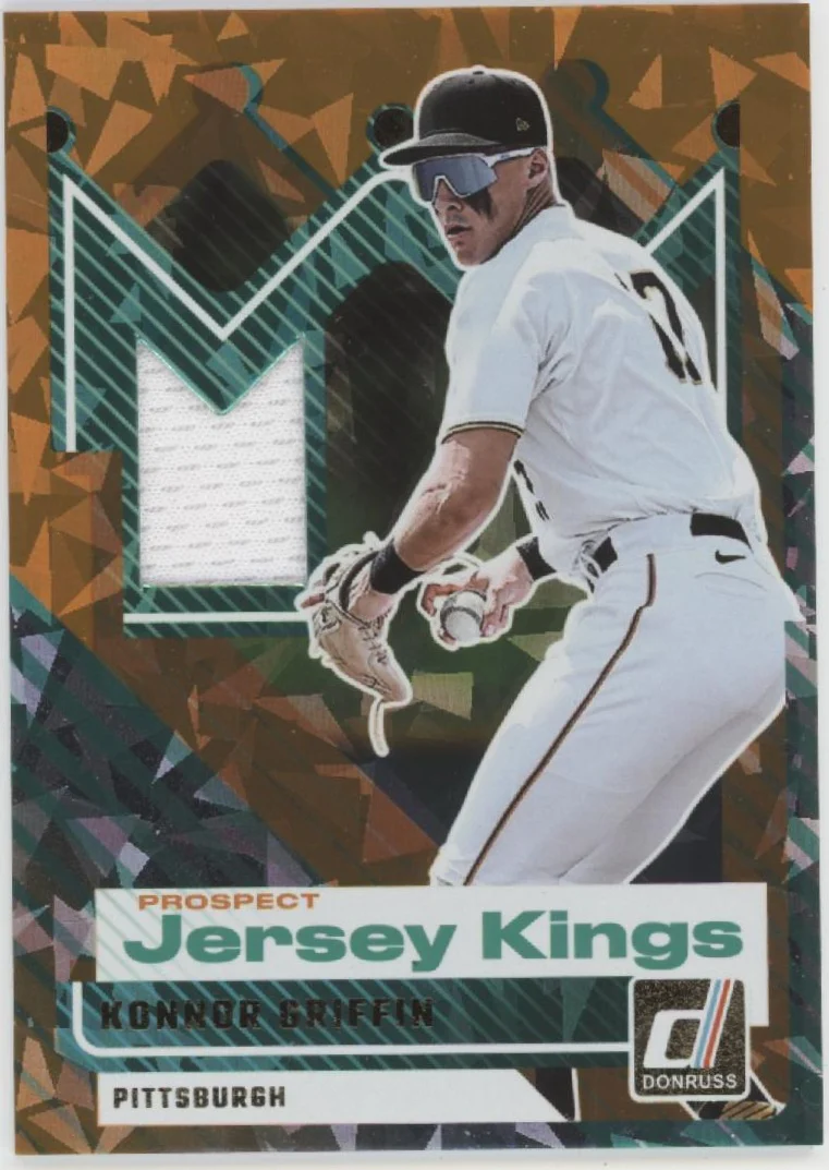 Konnor Griffin 2025 Panini Donruss Prospect Jersey Kings Orange Ice Holo Swatch