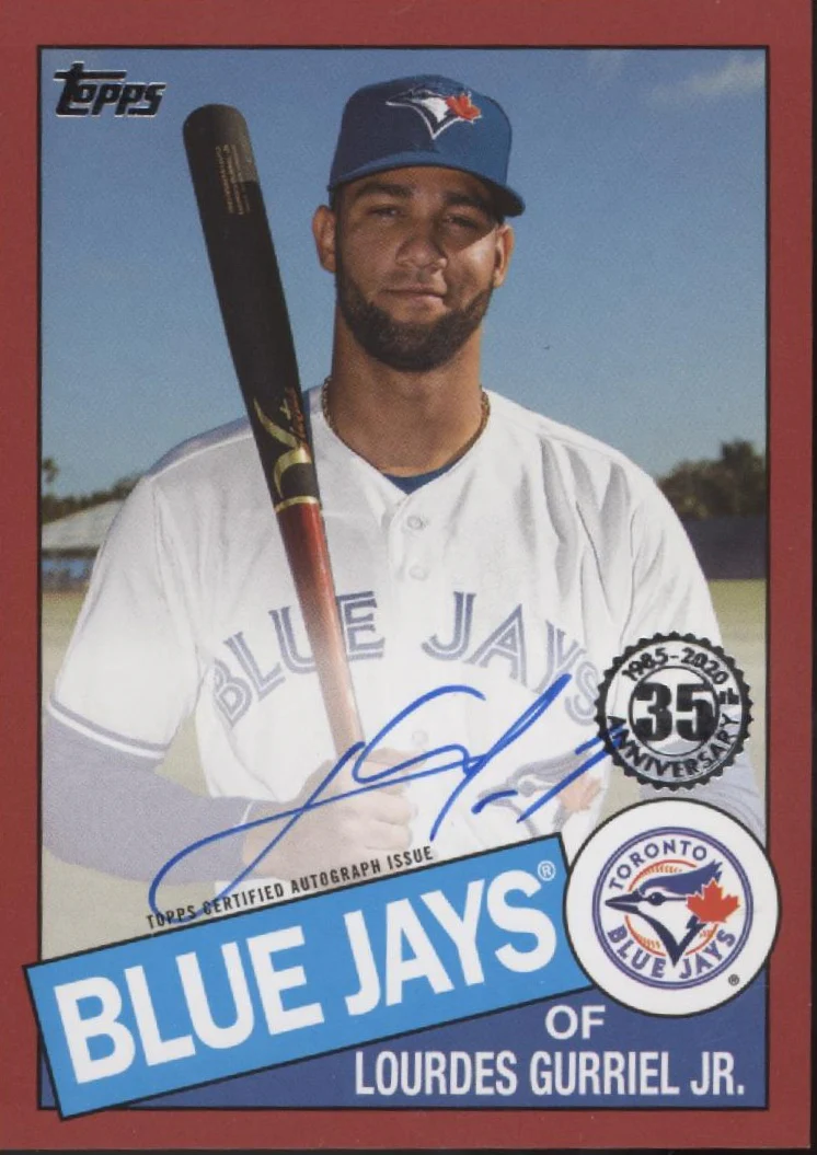 Lourdes Gurriel Jr. 2020 Topps 35th Anniversary Red Auto 20/25 #85A-LG