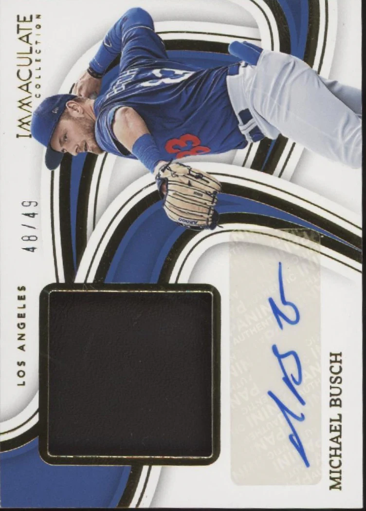 Michael Busch 2023 Panini Immaculate Collection Swatch Auto 48/49 #JGS-MB