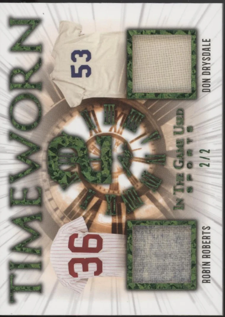 2089-robin-roberts-don-drysdale-2022-leaf-in-the-game-used-timeworn-swatches-2-2-1.webp Robin Roberts / Don Drysdale 2022 Leaf In the Game Used Timeworn Swatches 2/2