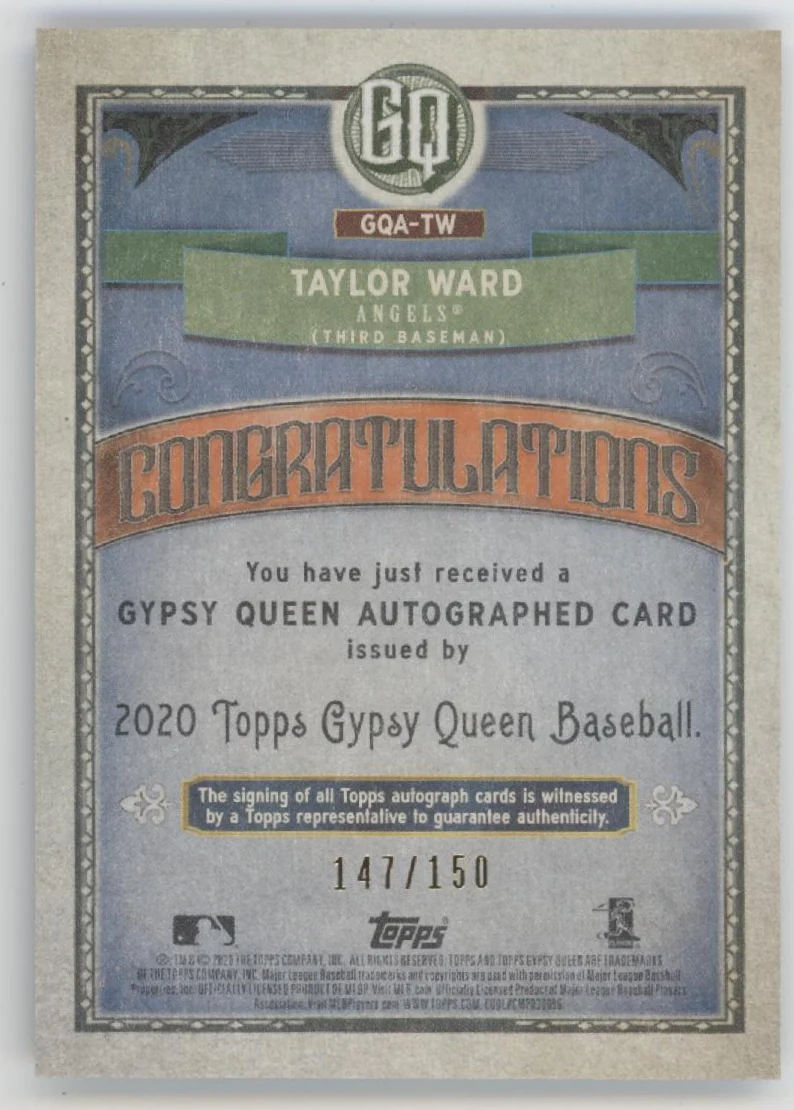 2103-taylor-ward-2020-topps-gypsy-queen-blue-rc-auto-147-150-gqa-tw-2.webp Taylor Ward 2020 Topps Gypsy Queen Blue RC Auto 147/150 #GQA-TW