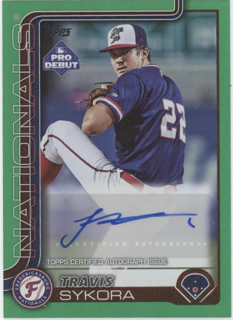 Travis Sykora 2025 Topps Pro Debut Green Holo Auto 76/99 #PD-8