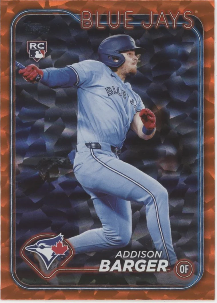 2142-addison-barger-2024-topps-update-series-orange-foilboard-rc-136-299-us336-1.webp Addison Barger 2024 Topps Update Series Orange Foilboard RC 136/299 #US336