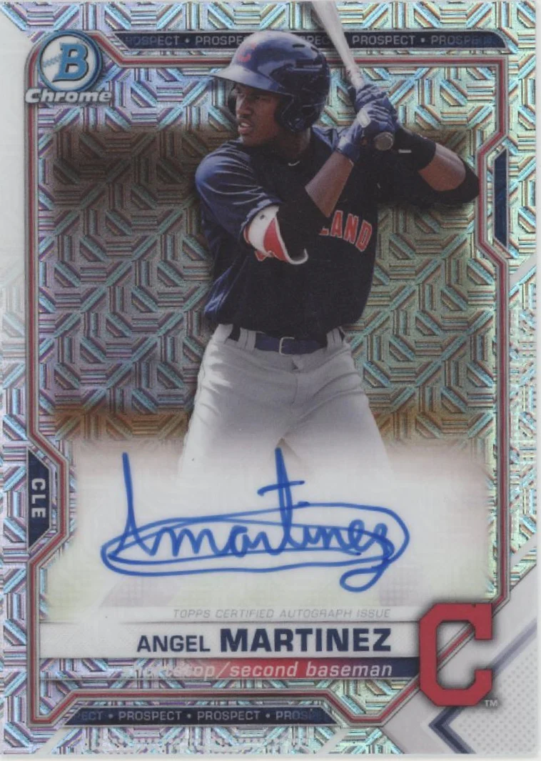 Angel Martinez 2021 Bowman Chrome Prospects Mojo Refractor Auto #BMA-AMA