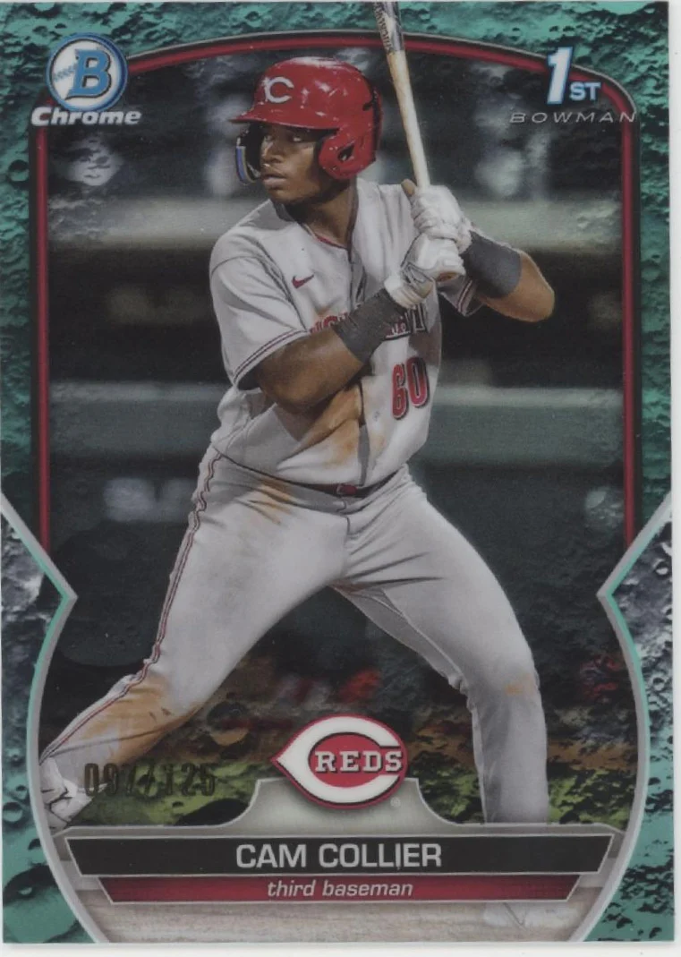 2169-cam-collier-2023-bowman-chrome-aqua-lunar-rock-refractor-097-125-bcp-125-1.webp Cam Collier 2023 Bowman Chrome Aqua Lunar Rock Refractor 097/125 #BCP-125