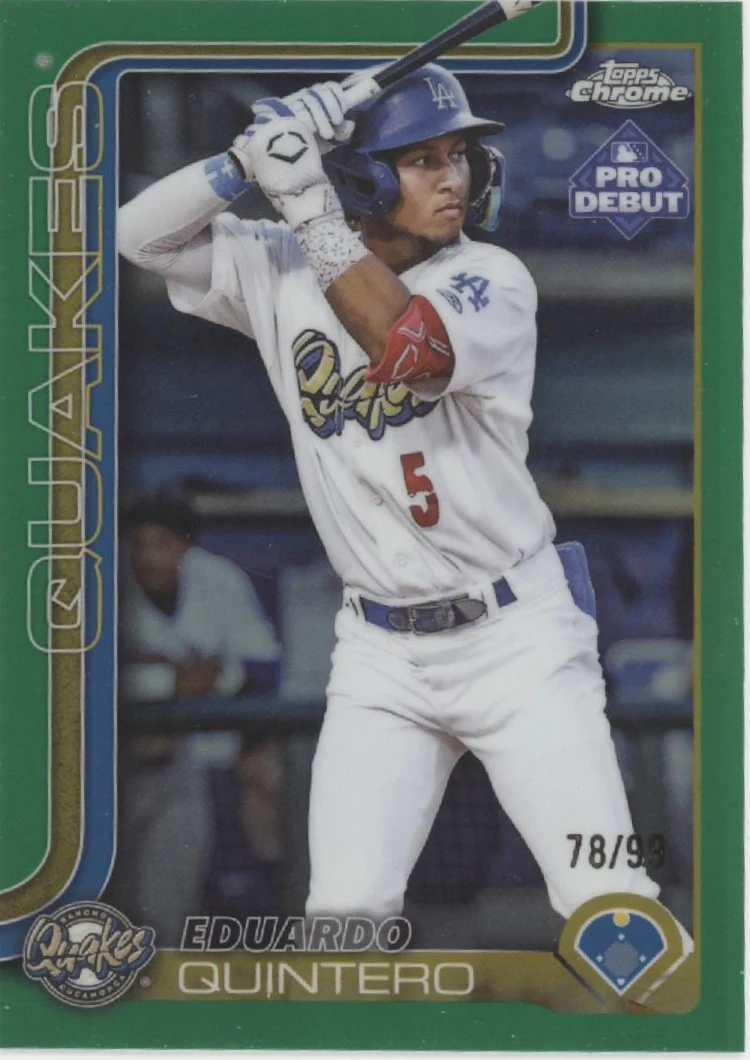 Eduardo Quintero 2025 Topps Chrome Pro Debut Green Refractor 78/99 #PDC-197