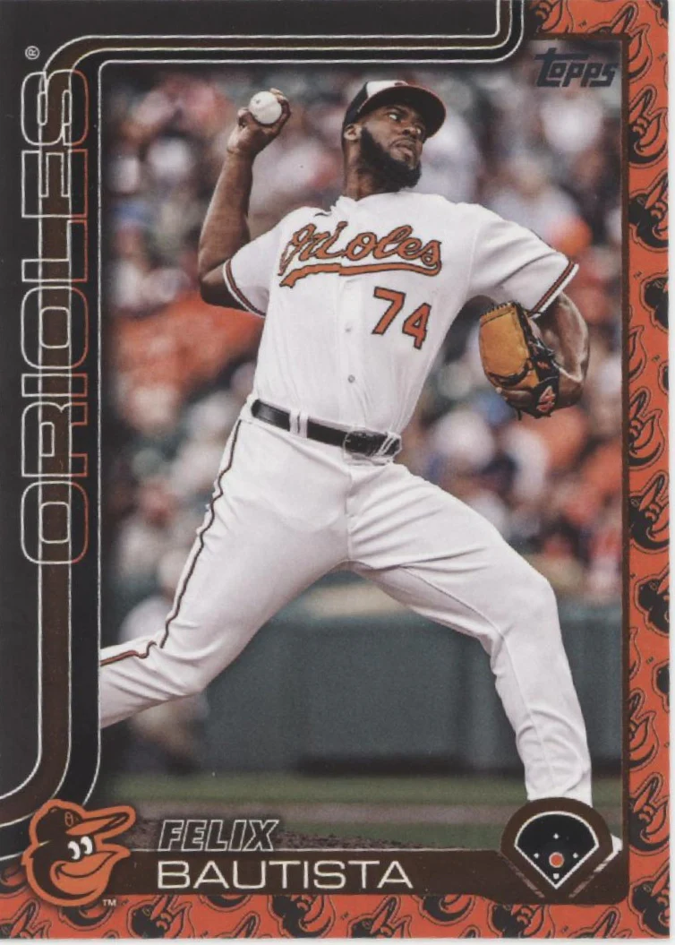 Felix Bautista 2025 Topps Series 2 Orioles Team Logo Border Parallel #423