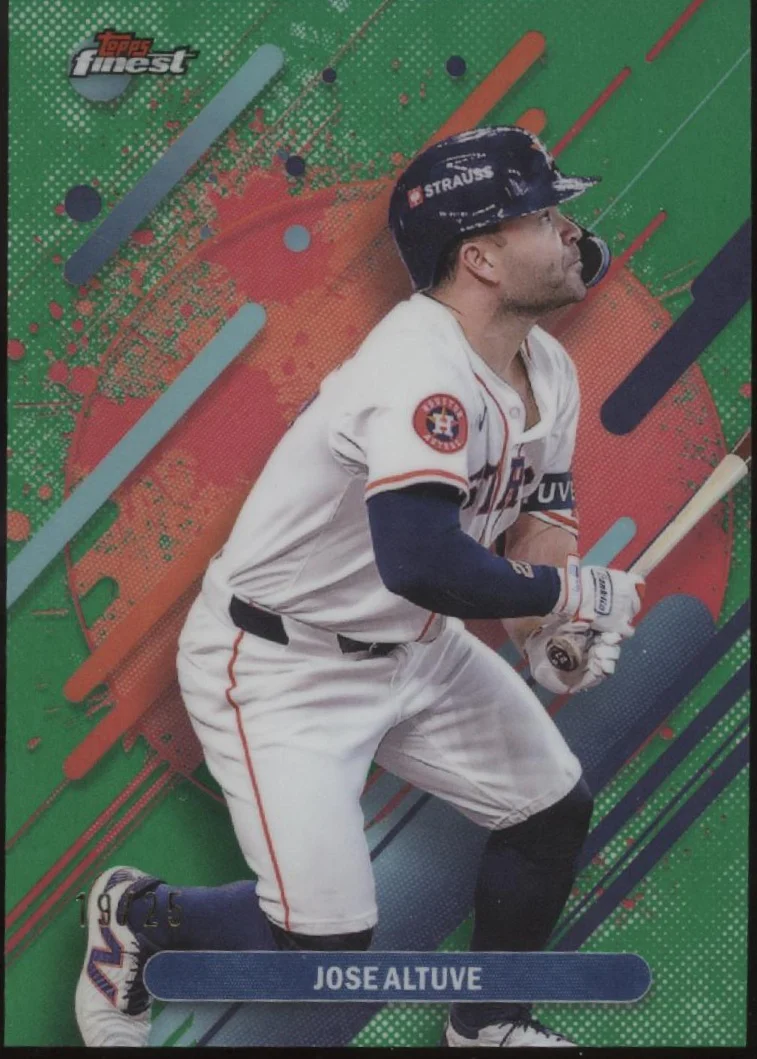 Jose Altuve 2025 Topps Finest Green Refractor 19/25 #233