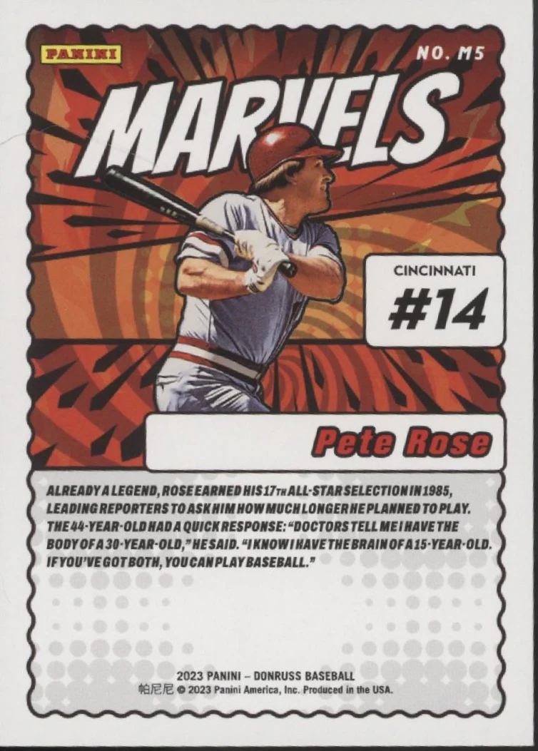 2275-pete-rose-2023-panini-donruss-marvels-mojo-holo-m5-2.webp Pete Rose 2023 Panini Donruss Marvels Mojo Holo #M5