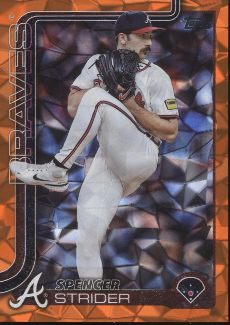 2294-spencer-strider-2025-topps-series-2-orange-diamante-holo-08-25-579-1.webp Spencer Strider 2025 Topps Series 2 Orange Diamante Holo 08/25 #579