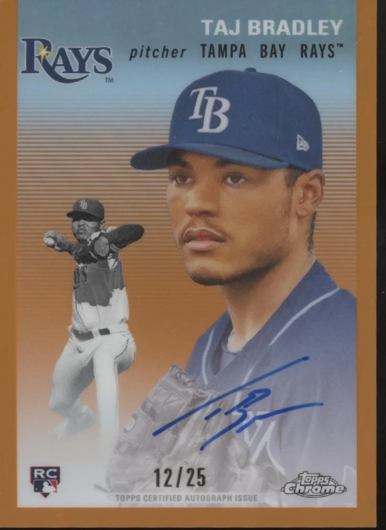 2296-taj-bradley-2023-topps-chrome-platinum-orange-refractor-rc-auto-12-25-cpa-tb-1.webp Taj Bradley 2023 Topps Chrome Platinum Orange Refractor RC Auto 12/25 #CPA-TB