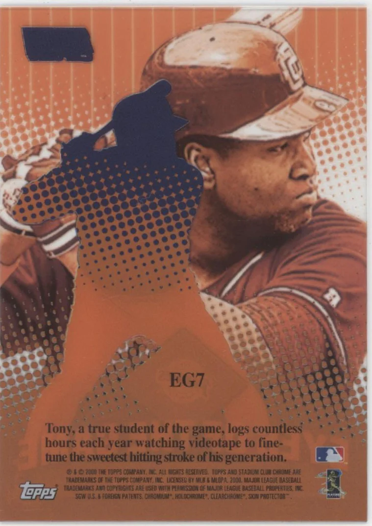 2298-tony-gwynn-2000-topps-stadium-club-chrome-eyes-of-the-game-orange-clear-eg7-2.webp Tony Gwynn 2000 Topps Stadium Club Chrome Eyes of the Game Orange Clear #EG7