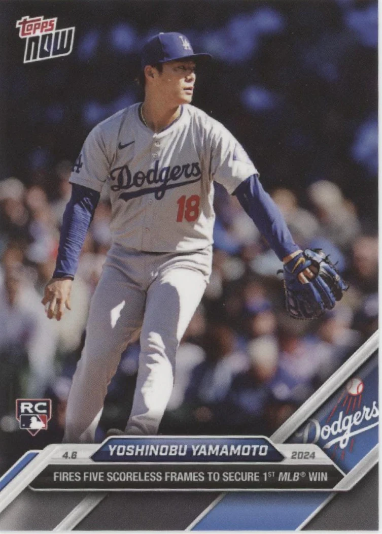 Yoshinobu Yamamoto 2024 Topps Now RC #42 #5