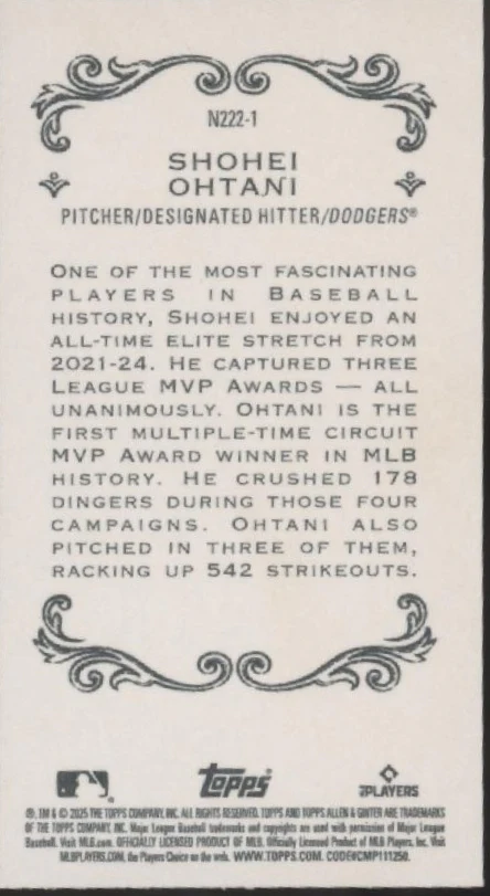 2311-shohei-ohtani-2025-topps-allen-ginter-mini-n222-1-2.webp Shohei Ohtani 2025 Topps Allen & Ginter Mini #N222-1