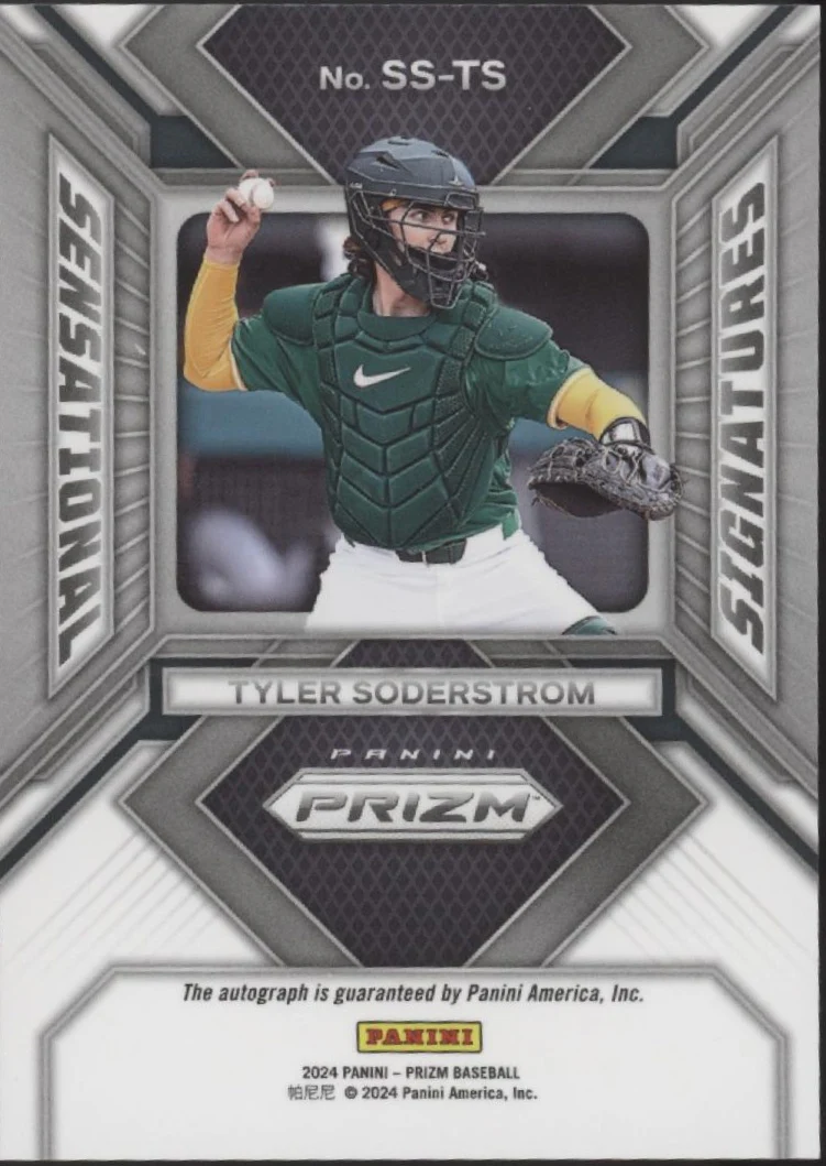 Tyler Soderstrom 2024 Panini Prizm Sensational Signatures Auto #SS-TS