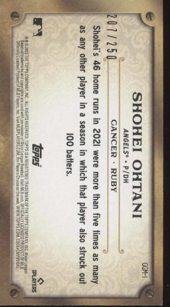 2330-shohei-ohtani-2022-topps-gypsy-queen-gems-cancer-ruby-207-250-ggm-1-2.webp Shohei Ohtani 2022 Topps Gypsy Queen Gems Cancer Ruby 207/250 #GGM-1