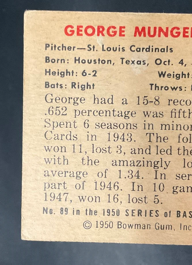 2332-george-munger-1950-bowman-89-st.-louis-cardinals-vg-ex-6.webp George Munger 1950 Bowman #89 St. Louis Cardinals VG-EX