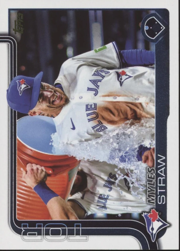 Myles Straw 2025 Topps Update Golden Mirror Image Variation #US340
