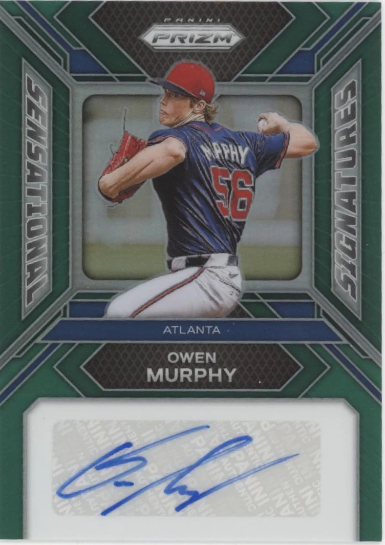 2359-owen-murphy-2024-panini-prizm-sensational-signature-green-prizm-auto-ss-om-1.webp Owen Murphy 2024 Panini Prizm Sensational Signature Green Prizm Auto #SS-OM
