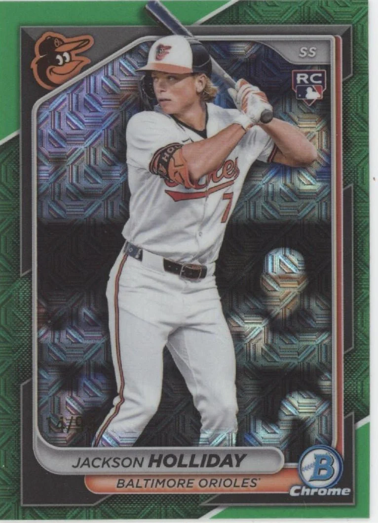Jackson Holliday 2024 Bowman Chrome Green Mojo Refractor RC 14/99 #26