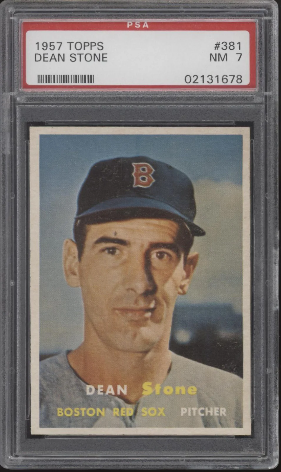 Dean Stone 1957 Topps #381 PSA 7