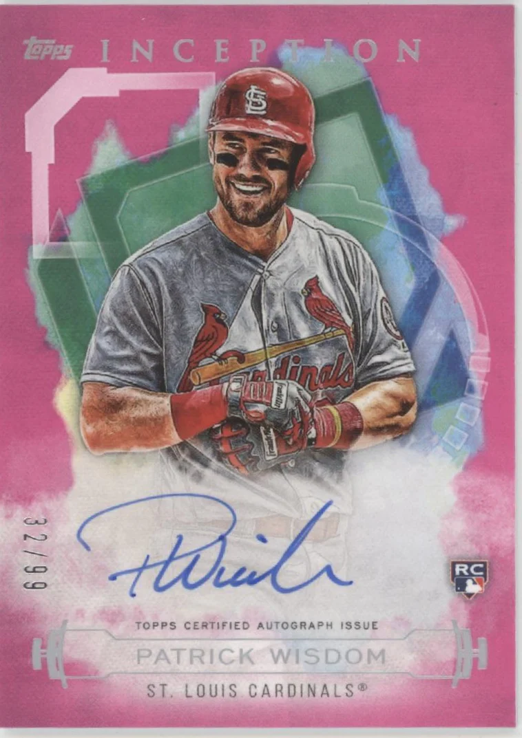 Patrick Wisdom 2019 Topps Inception Pink RC Auto 32/99 #RES-PW