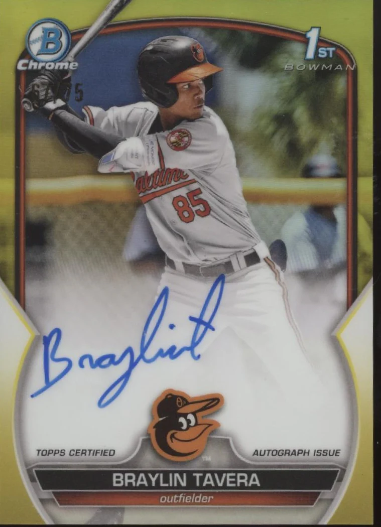 2416-braylin-tavera-2023-bowman-chrome-yellow-refractor-auto-67-75-cpa-bt-1.webp Braylin Tavera 2023 Bowman Chrome Yellow Refractor Auto 67/75 #CPA-BT