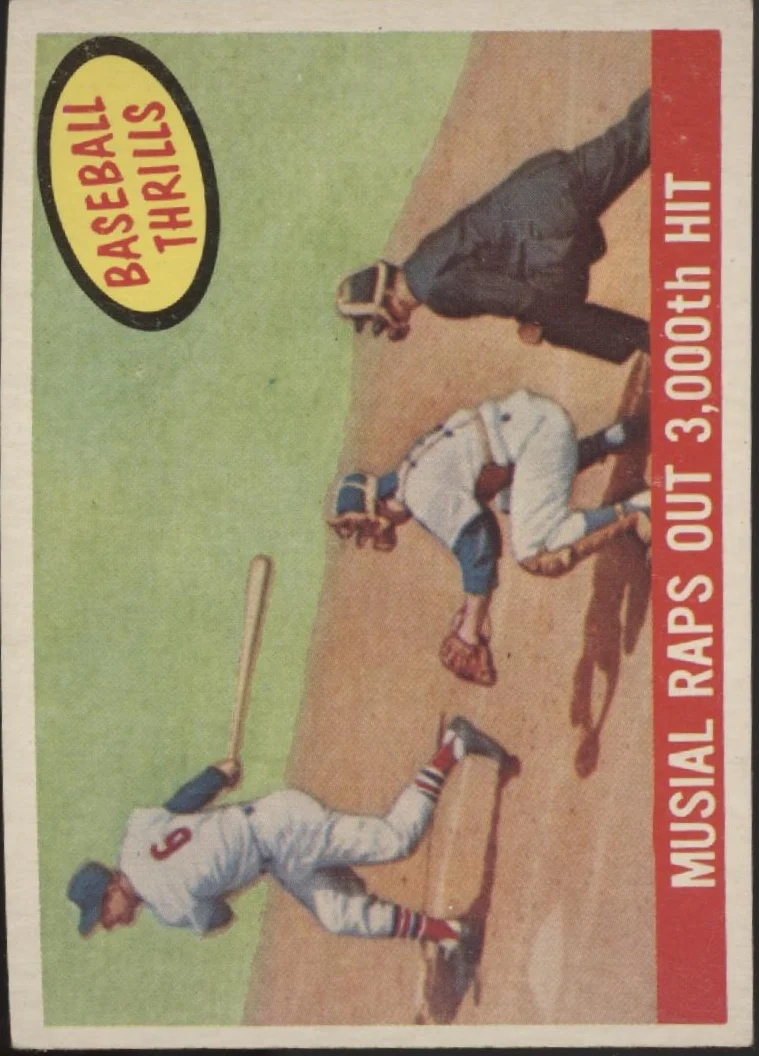 Musial Raps Out 3000th Hit 1959 Topps #470 St. Louis Cardinals VG-EX