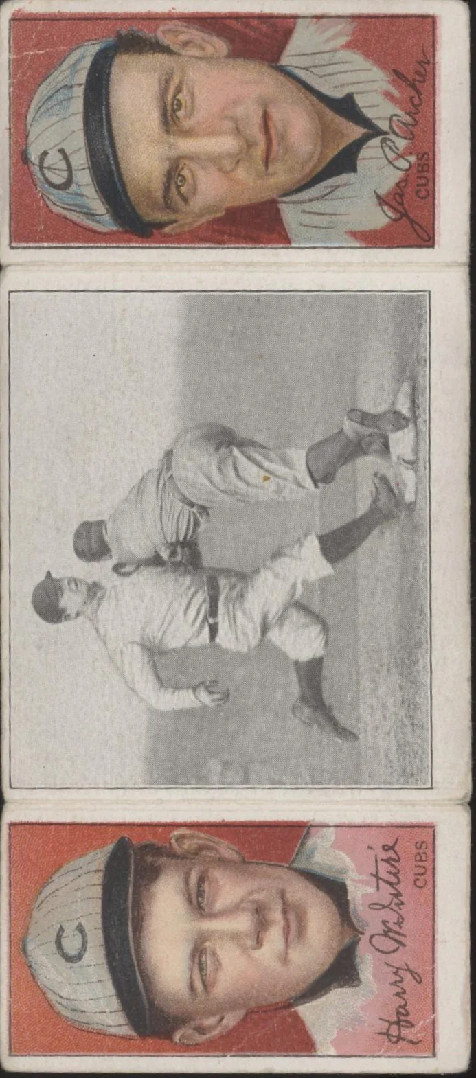 James Archer Harry McIntire 1912 Hassan Triple Fold Chance Beats Out a Hit PR