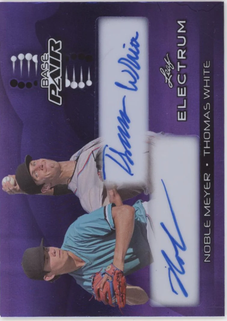 Noble Meyer / Thomas White 2024 Leaf Electrum Base Pair Purple Autos 2/25 #BP-17
