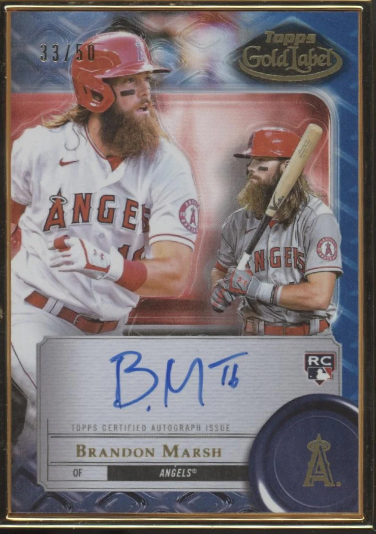 2474-brandon-marsh-2022-topps-gold-label-framed-blue-rc-auto-33-50-fa-bm-1.webp Brandon Marsh 2022 Topps Gold Label Framed Blue RC Auto 33/50 #FA-BM