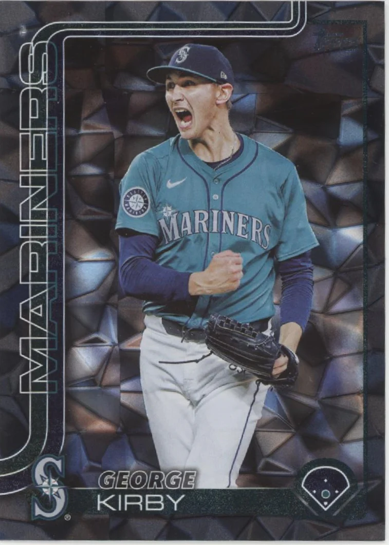 2484-george-kirby-2025-topps-series-2-black-diamante-foil-07-10-468-1.webp George Kirby 2025 Topps Series 2 Black Diamante Foil 07/10 #468