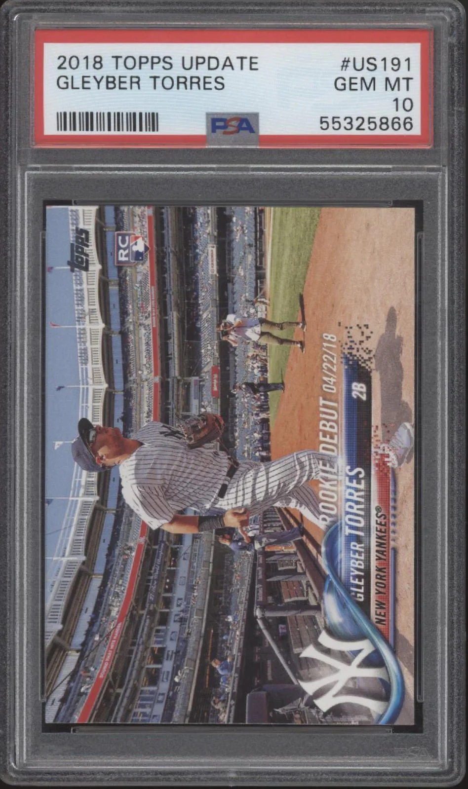 Gleyber Torres 2018 Topps Update Series RC #US191 PSA 10