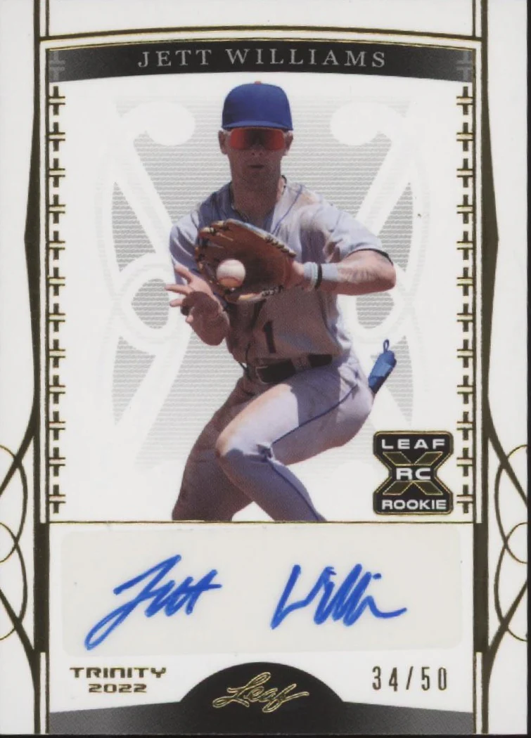Jett Williams 2022 Leaf Trinity RC Auto 34/50 #BA-JW2