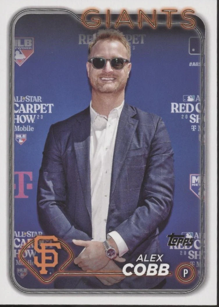 Alex Cobb 2024 Topps Series 2 Golden Mirror Image Variation #497