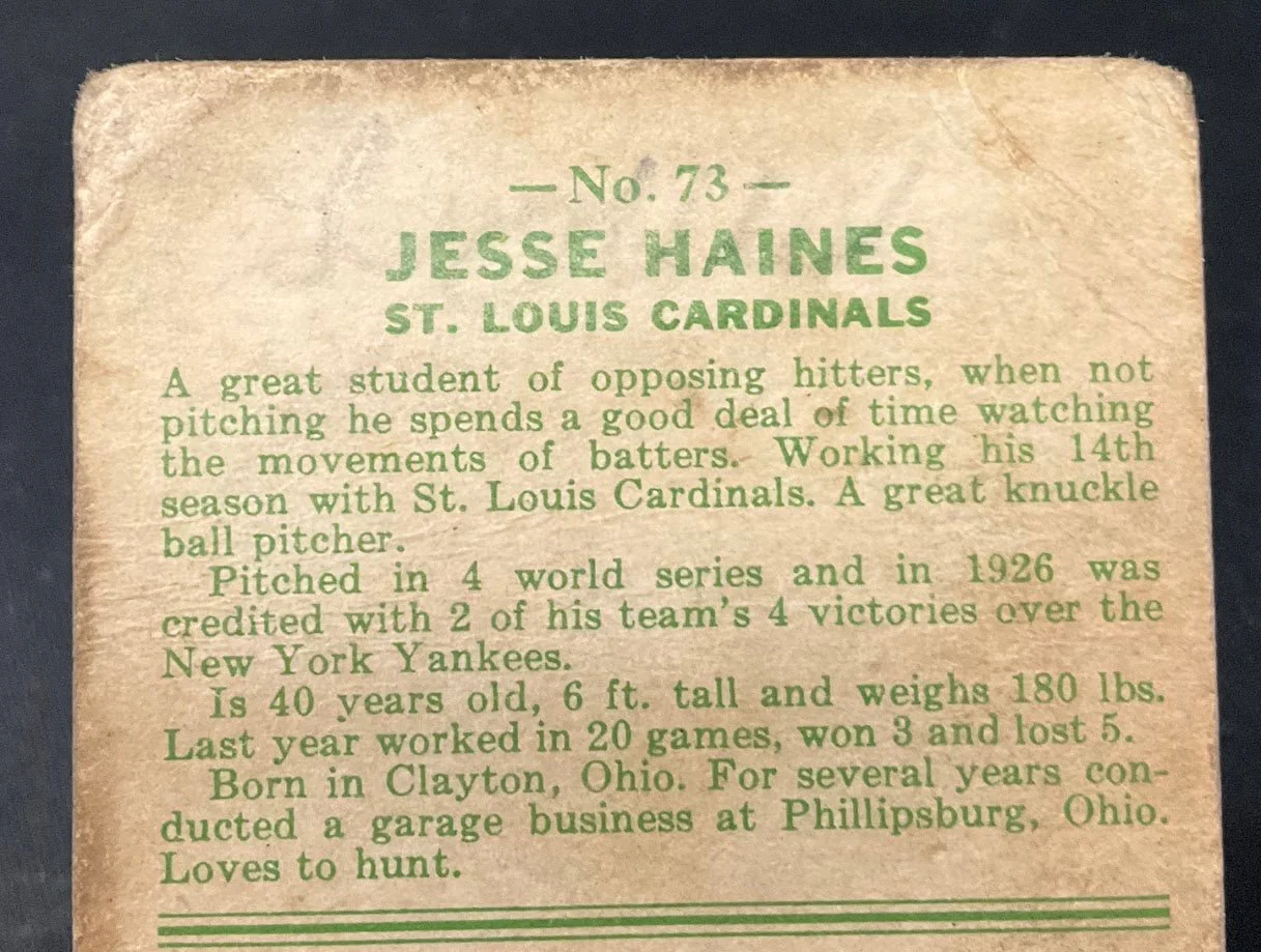 270-jesse-haines-1933-goudey-73-st.-louis-cardinals-gd-5.webp Jesse Haines 1933 Goudey #73 St. Louis Cardinals GD