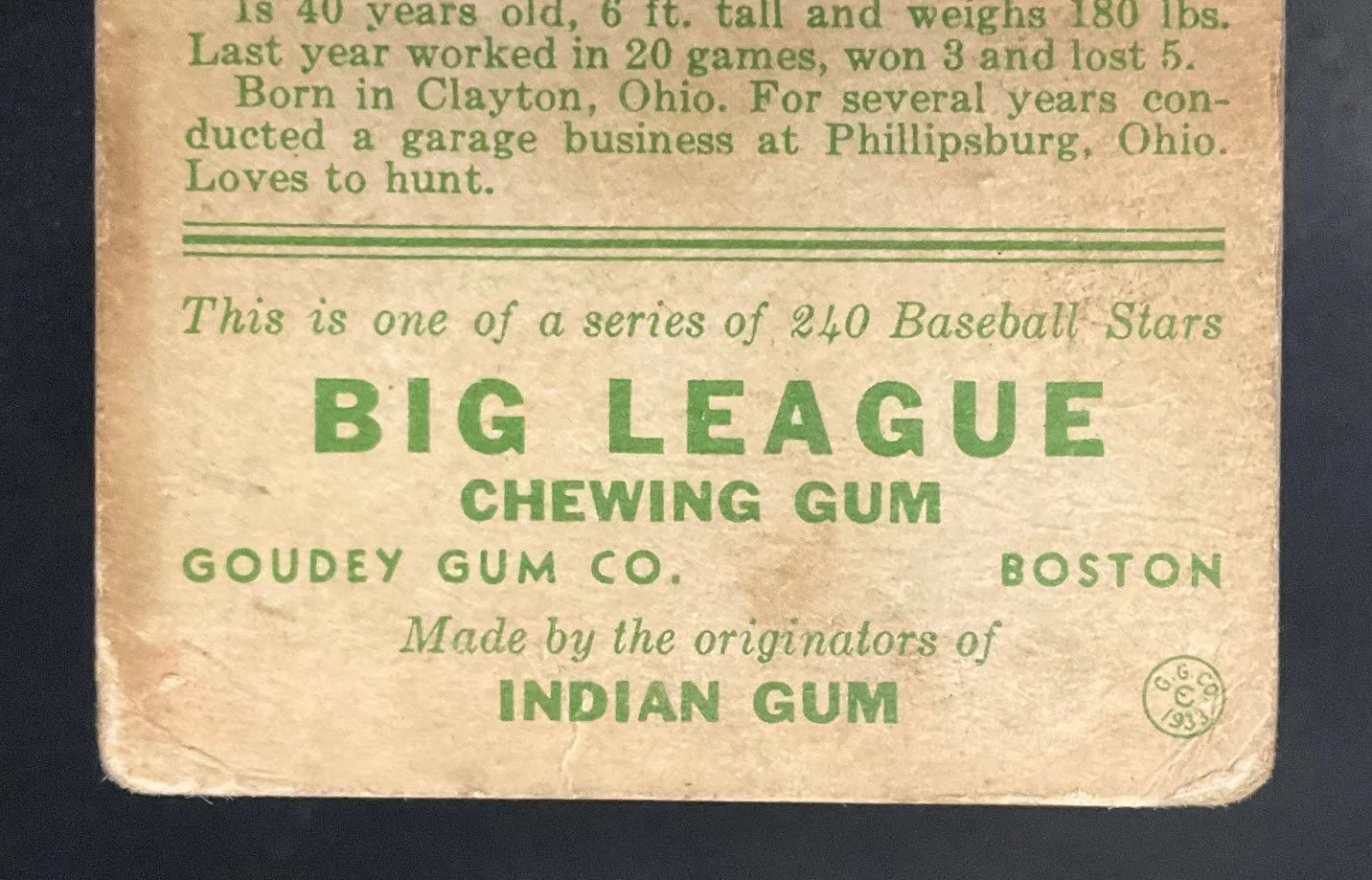 270-jesse-haines-1933-goudey-73-st.-louis-cardinals-gd-6.webp Jesse Haines 1933 Goudey #73 St. Louis Cardinals GD
