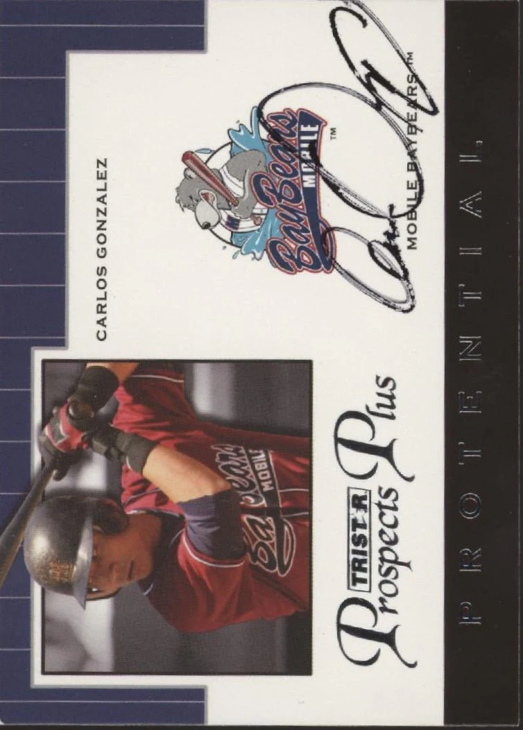 Carlos Gonzalez 2001 Tri Star Prospects Plus Protential Auto #PT-CG