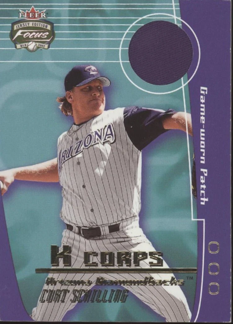 Curt Schilling 2002 Fleer Focus K Corps Swatch 025/100