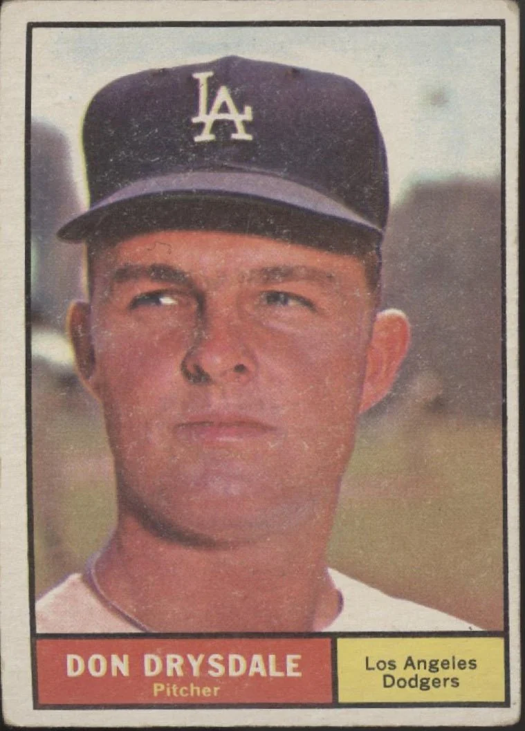 Don Drysdale 1961 Topps #260 Los Angeles Dodgers VG