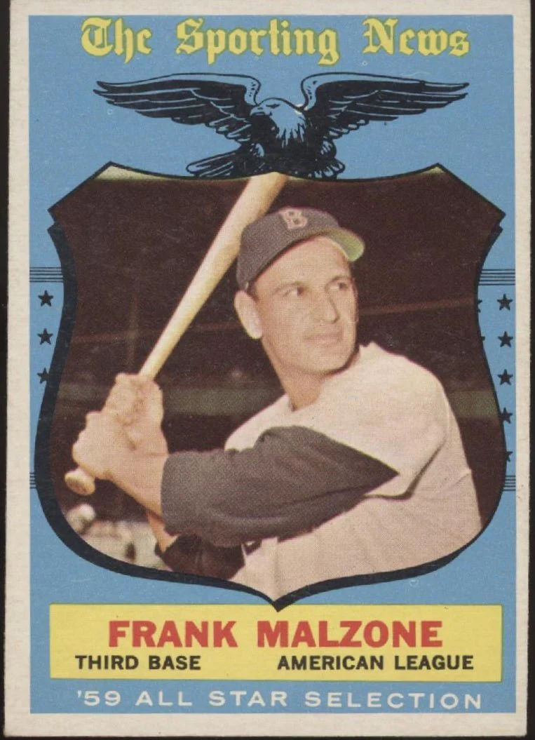Frank Malzone 1959 Topps The Sporting News #558 Boston Red Sox VG-EX