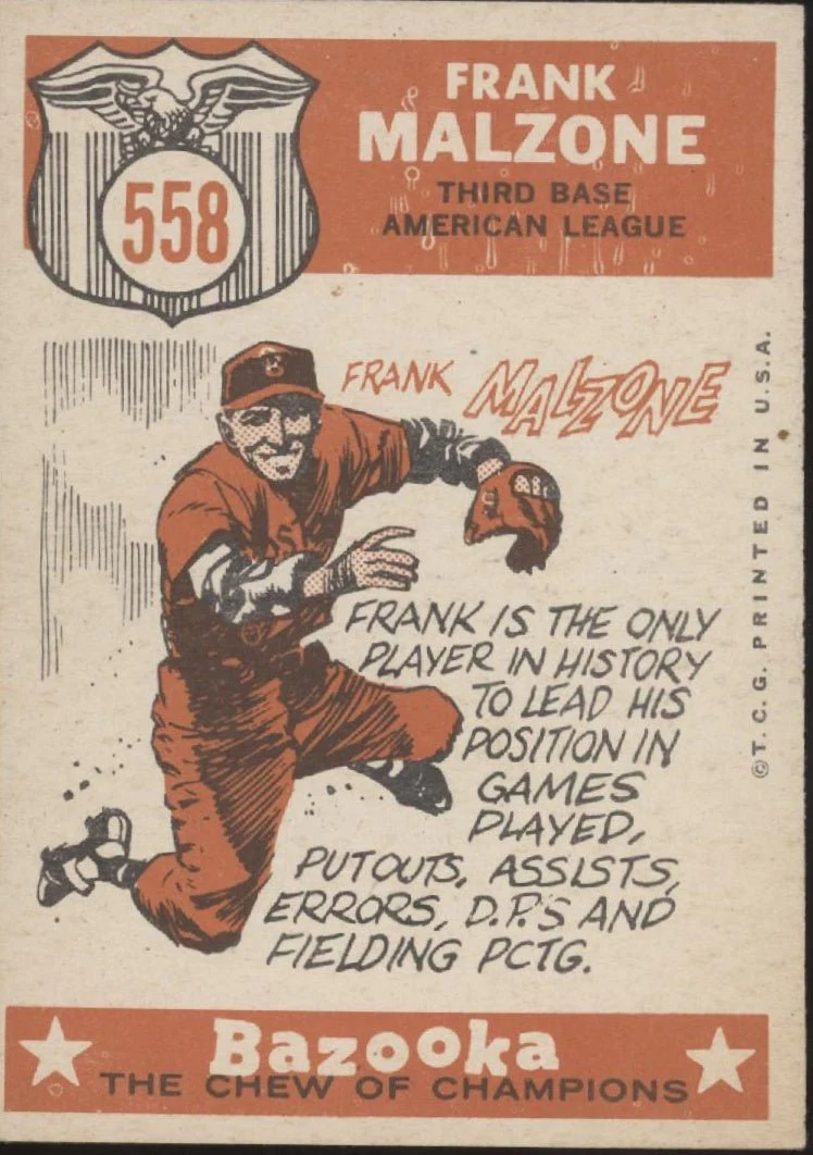Frank Malzone 1959 Topps The Sporting News #558 Boston Red Sox VG-EX