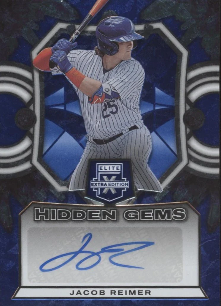 Jacob Reimer 2023 Panini Elite Extra Edition Hidden Gems Auto #HG-JRM