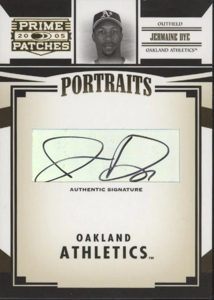 Jermaine Dye 2005 Donruss Prime Patches Portraits Auto #P-39