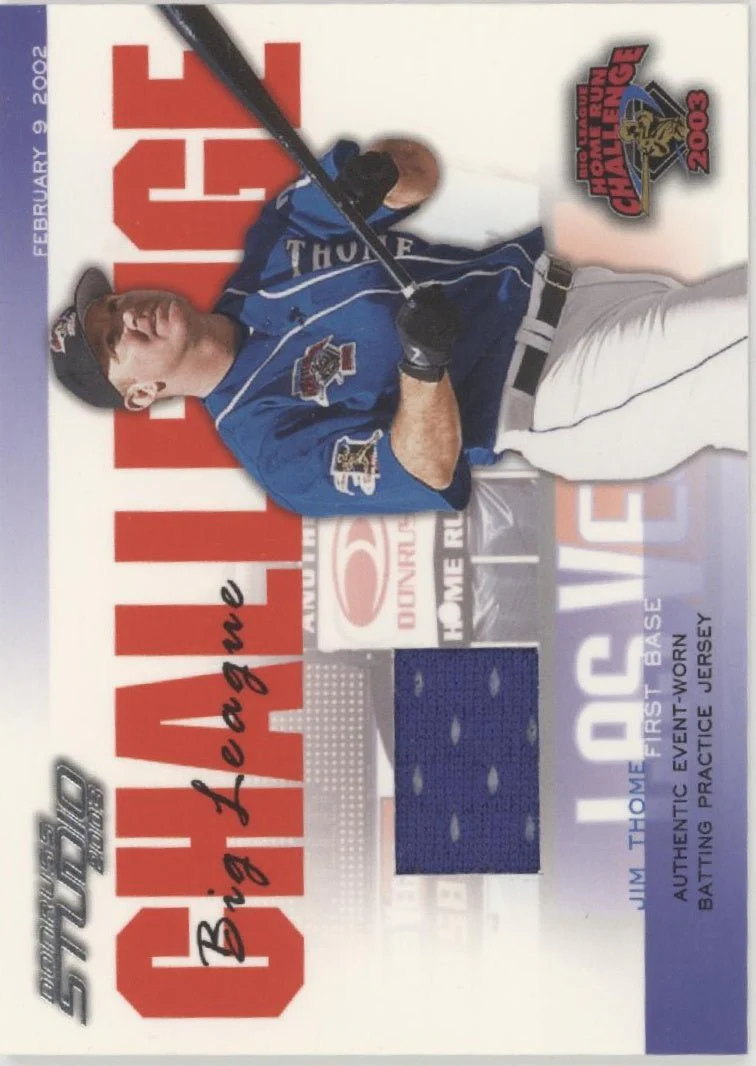 Jim Thome 2003 Donruss Studio Big League Challenge Swatch #BLC-36