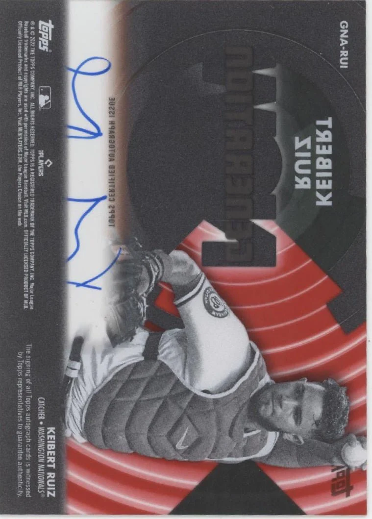 Keibert Ruiz 2022 Topps Clearly Generation Now Auto 41/50 #GNA-RUI